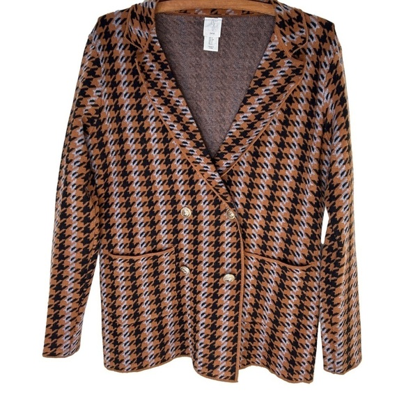 JOIE Houndstooth Cardigan Blazer Size Small - Picture 1 of 13